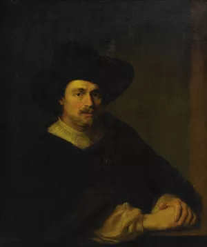 Portrait of a Man with Hat Oil painting by Ferdinand Bol (Follower)