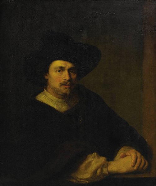 Portrait of a Man with Hat by Ferdinand Bol (Follower) - Hand-Painted Oil Painting Reproduction