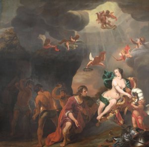 Aeneas Receiving a New Set of Armour from Venus by Ferdinand Bol Oil Painting