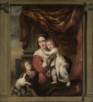 Caritas; Joanna de Geer by Ferdinand Bol Oil Painting