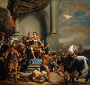 Consul Titus Manlius Torquatus Beheading His Son by Ferdinand Bol - Oil Painting Reproduction