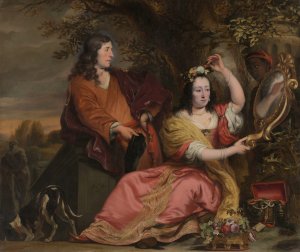 Jan van der Voort and his Sister Catharina with a Servant by Ferdinand Bol Oil Painting
