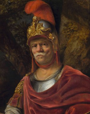 Man in a golden helmet by Ferdinand Bol Oil Painting