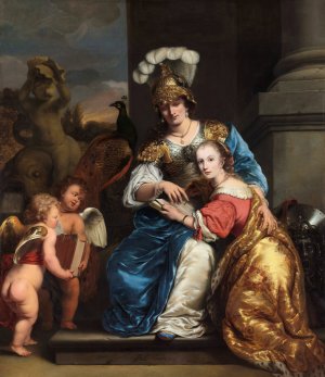 Margarita Trip As Minerva, Instructing Her Sister Anna Maria Trip by Ferdinand Bol Oil Painting