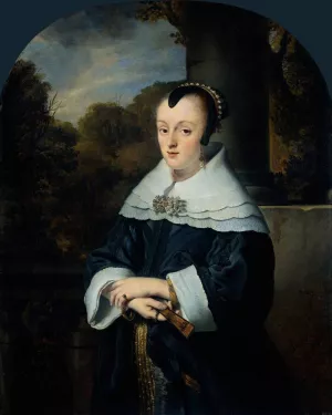 Maria Rey, Wife of Roelof Meulenaer Oil painting by Ferdinand Bol