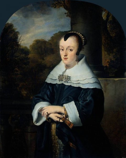 Maria Rey, Wife of Roelof Meulenaer by Ferdinand Bol - Hand-Painted Oil Painting Reproduction