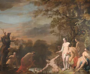 Pharoah's Daughter Discovers Moses in the Rush Basket Oil painting by Ferdinand Bol