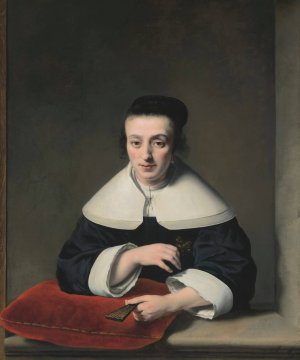 Portrait of a lady at a casement by Ferdinand Bol Oil Painting