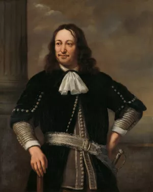 Portrait of a Naval Officer, probably Vice-Admiral Aert van Nes by Ferdinand Bol Oil Painting