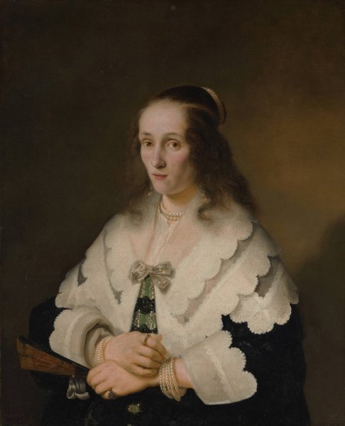 Portrait of a Woman  by Ferdinand Bol - Hand-Painted Oil Painting Reproduction