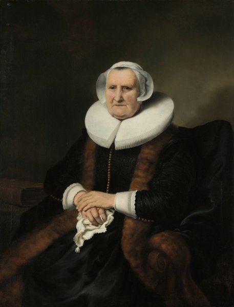 Portrait of an Old Lady, Possibly Elisabeth Bas  by Ferdinand Bol - Hand-Painted Oil Painting Reproduction