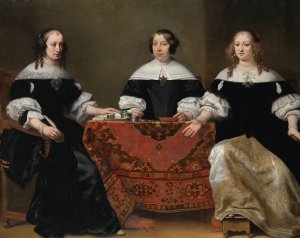 Portrait of the Three Regentesses of the Leprozenhuis, Amsterdam by Ferdinand Bol Oil Painting