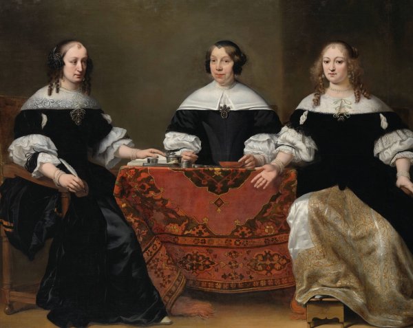 Portrait of the Three Regentesses of the Leprozenhuis, Amsterdam  by Ferdinand Bol - Hand-Painted Oil Painting Reproduction