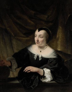 Portret van Elisabeth Dell by Ferdinand Bol Oil Painting