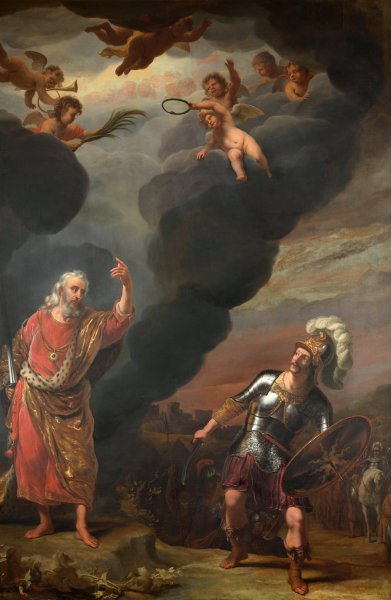 The Captain of God's Army Appearing to Joshua  by Ferdinand Bol - Hand-Painted Oil Painting Reproduction