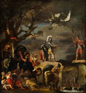 The Peace Negotiations between Claudius Civilis and Cerealis Oil painting by Ferdinand Bol