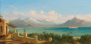Motiv vom Lago Maggiore by Ferdinand Bonheur Oil Painting