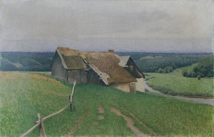 Das Haus auf der HOhe by Ferdinand Brunner Oil Painting