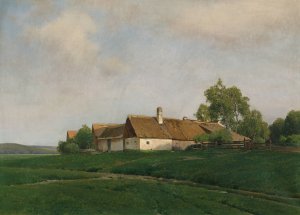 Hof im Waldviertel by Ferdinand Brunner Oil Painting