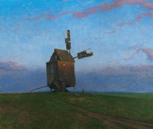 The Old Mill by Ferdinand Brunner Oil Painting