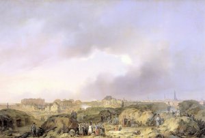 The Citadel of Antwerp shortly after the Siege of 19 November-23 December 1832, and the Surrender of the Dutch Garisson to the French by Ferdinand De Braekeleer Oil Painting