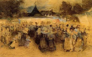 Breton Festival painting by Ferdinand Du Puigaudeau