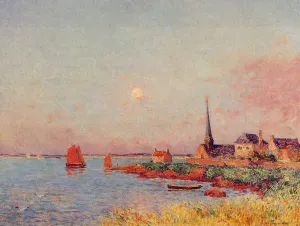 Breton Village by the Sea by Ferdinand Du Puigaudeau - Oil Painting Reproduction