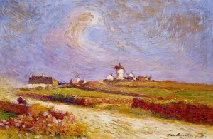 Countryside with Windmill, Near Batz