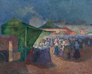 Fete Foraine by Ferdinand Du Puigaudeau Oil Painting