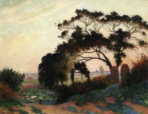 Hilly Landscape at Guerande by Ferdinand Du Puigaudeau Oil Painting
