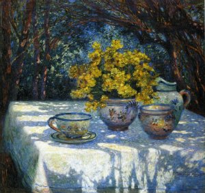 Table with Yellow Bouquet