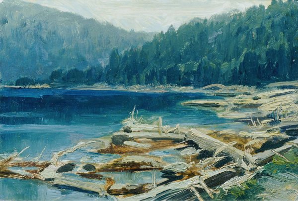 Bohmerwald  by Ferdinand Engelmuller - Hand-Painted Oil Painting Reproduction