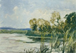 Wittingau by Ferdinand Engelmuller Oil Painting