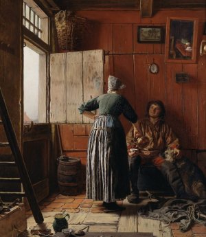 The Home-Coming by Ferdinand Fagerlin Oil Painting