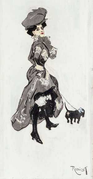 Colombine by Ferdinand Freiherr Von Reznicek Oil Painting