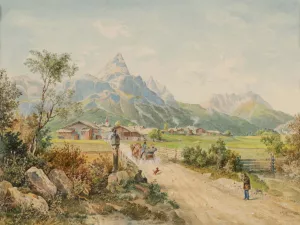 Die Sonnenspitze bei Ehrwald by Ferdinand Gatt Oil Painting
