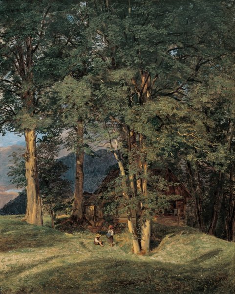 Ahornbaume bei Ischl  by Ferdinand Georg Waldmuller - Hand-Painted Oil Painting Reproduction
