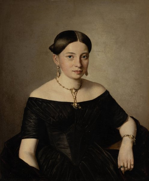 Countess Dimitri Tatischeff  by Ferdinand Georg Waldmuller - Hand-Painted Oil Painting Reproduction