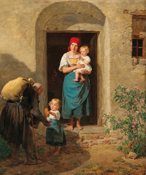 Das gutmutige Kind by Ferdinand Georg Waldmuller Oil Painting