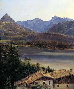 Der Wolfgangsee Oil painting by Ferdinand Georg Waldmuller