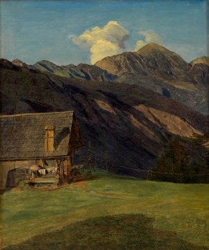 Die Alpenhutte auf dem Hoisenrad bei Ischl by Ferdinand Georg Waldmuller Oil Painting