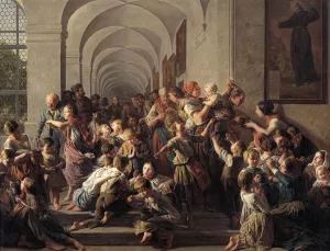 Die Klostersuppe Oil painting by Ferdinand Georg Waldmuller