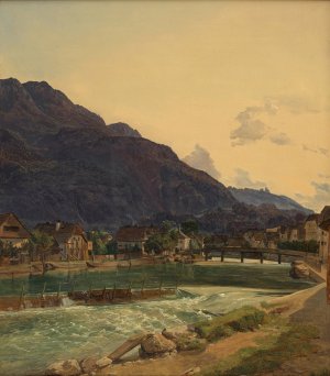 Die Traun bei Ischl by Ferdinand Georg Waldmuller Oil Painting