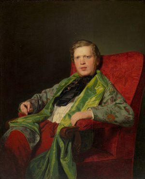 Emanuel Ritter von Neuwall by Ferdinand Georg Waldmuller Oil Painting