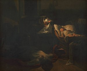 ErschOpfte Kraft by Ferdinand Georg Waldmuller Oil Painting