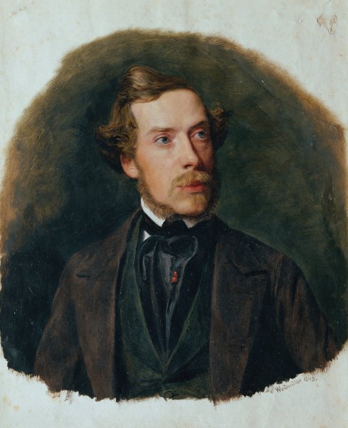 Gustav Barth, Chormeister des Wiener Mannergesangsvereins  by Ferdinand Georg Waldmuller - Hand-Painted Oil Painting Reproduction
