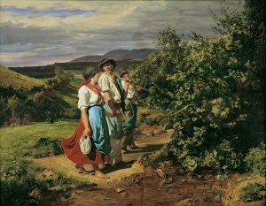 Heimkehr von der Arbeit by Ferdinand Georg Waldmuller Oil Painting
