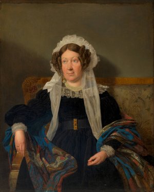 Josefine Schwartz von Mohrenstern, geb. Vicomtesse Goupy de Quabeck by Ferdinand Georg Waldmuller Oil Painting