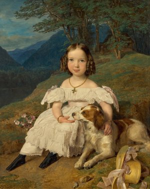 Julia Comtesse Apraxin by Ferdinand Georg Waldmuller Oil Painting