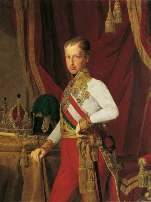 Kaiser Ferdinand I. von Osterreich by Ferdinand Georg Waldmuller Oil Painting